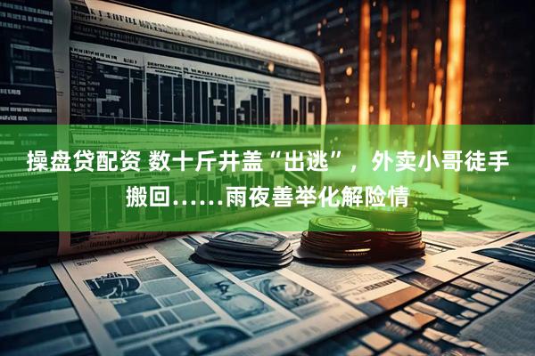 操盘贷配资 数十斤井盖“出逃”，外卖小哥徒手搬回……雨夜善举化解险情