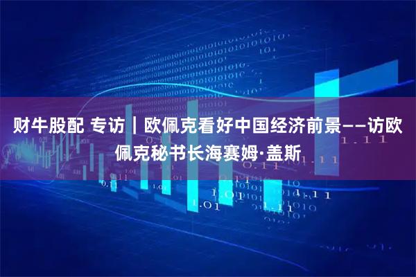 财牛股配 专访｜欧佩克看好中国经济前景——访欧佩克秘书长海赛姆·盖斯